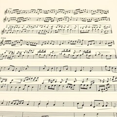 Perfectly aligned staves filled with meticulous notes.

