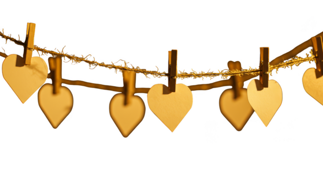 Romantic Heart Valentine Lights Decoration Background Illustration