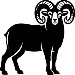 Ram vector silhouette design
