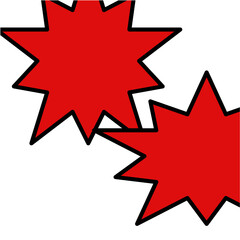 Red starburst grapic