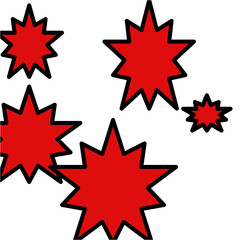 Red starburst grapic