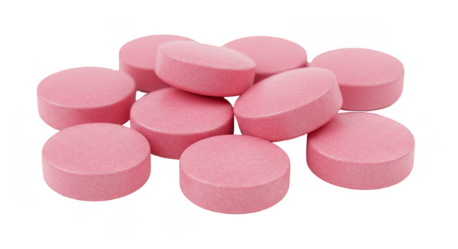 Pink Pills Medicine Medication for Health on Transparent Background