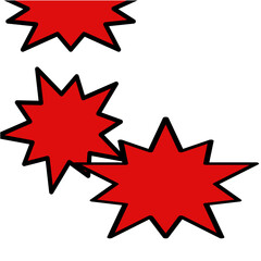 Red starburst grapic