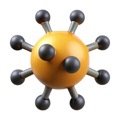 3d rendered microscopic virus particle