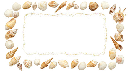 Seashell Transparent Background Frame Beach Ocean Decorative Summer