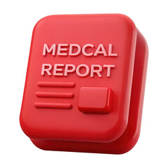 3d rendered medical report icon