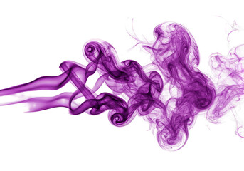 Fototapeta premium Purple Smoke Texture Transparent Background Abstract Design Element