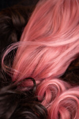 pink and brown hair texture