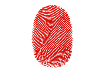 Red Fingerprint Scan Identity Print Thumb Security PNG Background