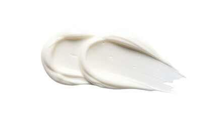 Smear of Cream White Cosmetic Stroke Texture Isolated Background