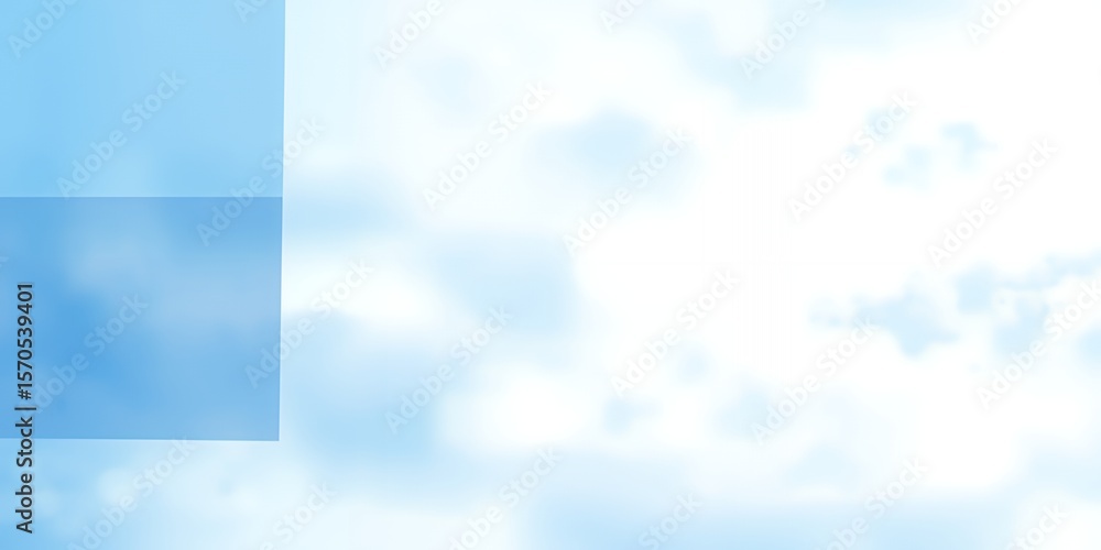Poster a soft gradient of light blue and white creates a serene and calming atmosphere effect