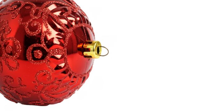 Red Bauble Ornament Christmas Decoration Sphere Holiday Transparent