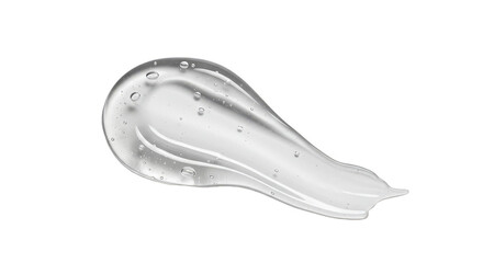 Transparent Gel Smear Texture Isolated Liquid Cosmetic Hyaluronic Serum