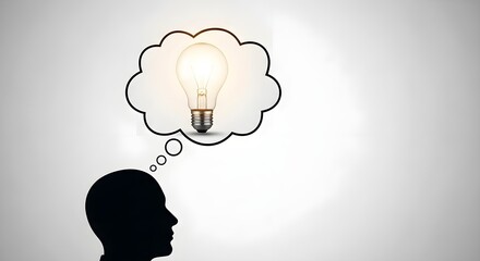 Silhouette of a Person Contemplating an Idea