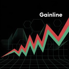 Digital Betting Graph with Rising and Falling Trends