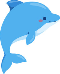Naklejka premium Cute Dolphin Cartoon
