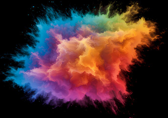 Cosmic Nebula A Symphony of Vibrant Hues and Celestial Dust