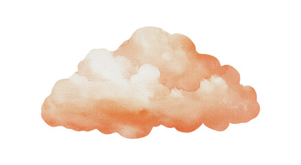 Watercolor cloud illustration isolated on white background