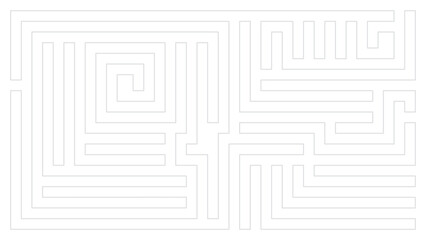 Gray labyrinth pattern lines on white background graphic illustration.