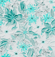 All Over Botanical Pattern with Floral Textures