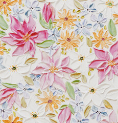All Over Botanical Pattern with Floral Textures