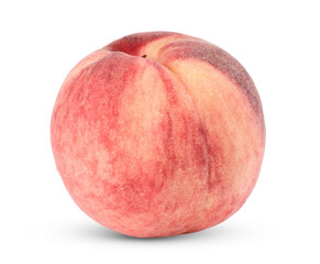 Pink Peach isolated on transparent png (Image from camera)