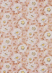 Floral Leaf Pattern Seamless Design with Textures