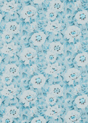 Floral Leaf Pattern Seamless Design with Textures