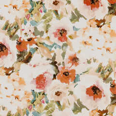 Floral Leaf Pattern Seamless Design with Textures