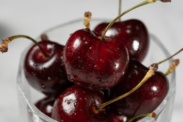 Studio shot of delicious cherry