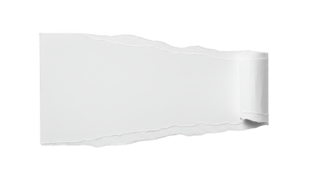 Torn White Paper Sheet Texture Background Element Design PNG
