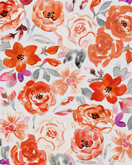 Floral Leaf Pattern Seamless Design with Textures