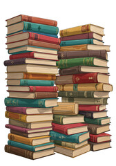 Stack of Vintage Books Education Literature Transparent Illustration