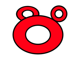 Red circle abstrak geomatric 