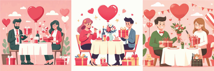 Valentine’s day couple activities – giving gifts, dining out