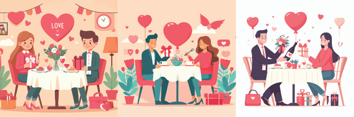 Valentine’s day couple activities – giving gifts, dining out