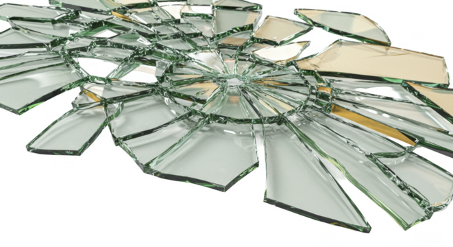 Transparent Broken Glass Shards Fragments Scattered Abstract Texture