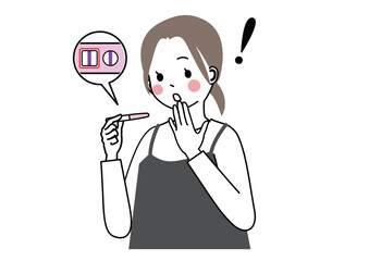 妊娠が判明してびっくりしている女性