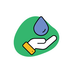 Save Water Icon vector stock illustration