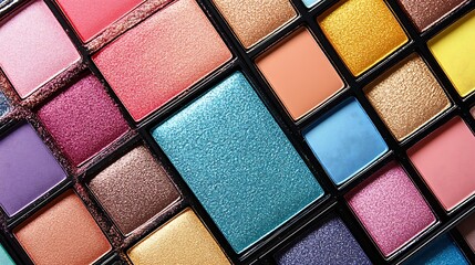 Colorful eyeshadow palette makeup beauty cosmetic shades shimmer matte bright pigment eye shadow collection