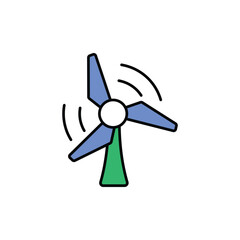 Wind Turbine Icon vector stock illustration