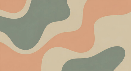 Abstract Wavy Shapes in Earthy Tones Modern and Stylish Design.