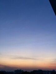 Fototapeta premium sunset over the city