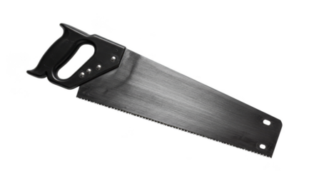 Isolated Handsaw Tool with Metal Blade Woodworking Carpentry Equipment