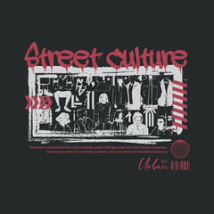 Street culture urban streetwear t shirt design