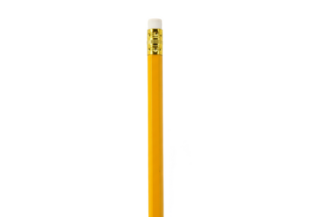 Yellow Pencil With Eraser Isolated Transparent Background Illustration