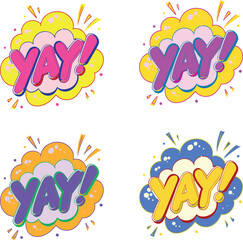 YAY Comic Text with Burst