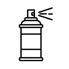 Spray paint can icon symbolizing street art and graffiti – outline
