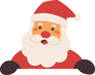 Christmas Santa Claus Peeking

