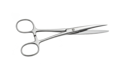 Isolated Hemostat Clamp Surgical Tool for Medical Procedures Transparent